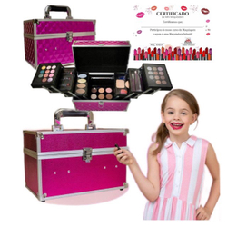 Kit Maquiagem Infantil Polibrinq Sombras+Batom+Gloss MK06