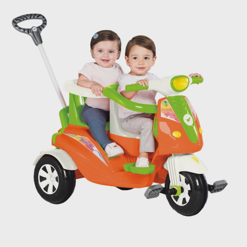 Triciclo Infantil Tico Tico Motoca Bebê com Haste para Empurrar e Proteção  Lateral Moto Infantil em Promoção na Americanas