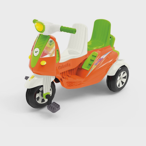 MOTOCA INFANTIL TRICICLO DE PASSEIO TOTOCA COM PEDAL E KIT ADESIVO