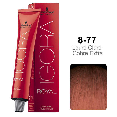 Kit Ruiva 4 Un Igora Royal 8-77 + 4 Un Ox 30 Vol + Flamingo na Americanas  Empresas