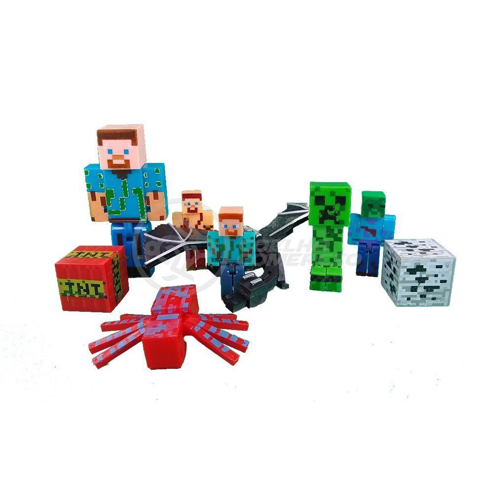 Kit Bonecos Minecraft C/ Dragão em Promoção na Americanas