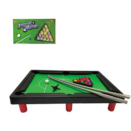 Jogo de Sinuca Infantil Snooker com Mesa Verde com Acessórios 33 x 24 cm em  Promoção na Americanas