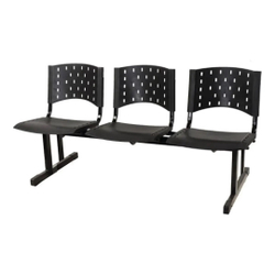 Cadeira Longarina plástica 03 Lugares - Cor preta - RealPlast - 33002 é boa?
