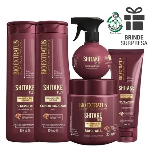 Kit Bio Extratus Shitake Plus Reconstrução Capilar 4-Produtos em Promoção  na Americanas