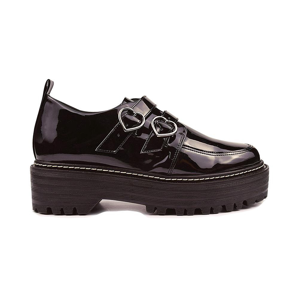 Coturno Sapato Feminino Oxford Mocassim Fivela Cora o no Shoptime