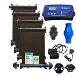 Kit aquecimento solar piscina 62 placas 2MT control + valvs