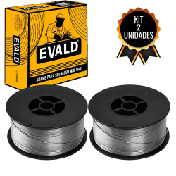 Kit 2 Unidades Arame para Solda mig 0,8mm Rolo com 1 kg s Gás com Fluxo Flux Core E71T1-GS evald Menor preço em Kit 2 Unidades Arame para Solda mig 0,8mm Rolo com 1 kg s Gás com Fluxo Flux Core E71T1-GS evald