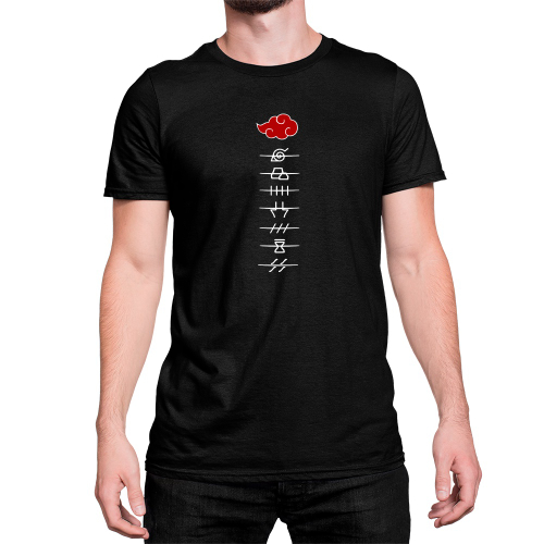 Camiseta Akatsuki Nuvem Vermelha Masculina Personalizada