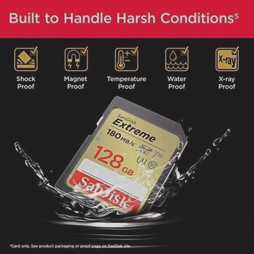 Cartão Sandisk Sdsdxva-128g-gncin Extreme 128gb/180mbs em Promoção ...