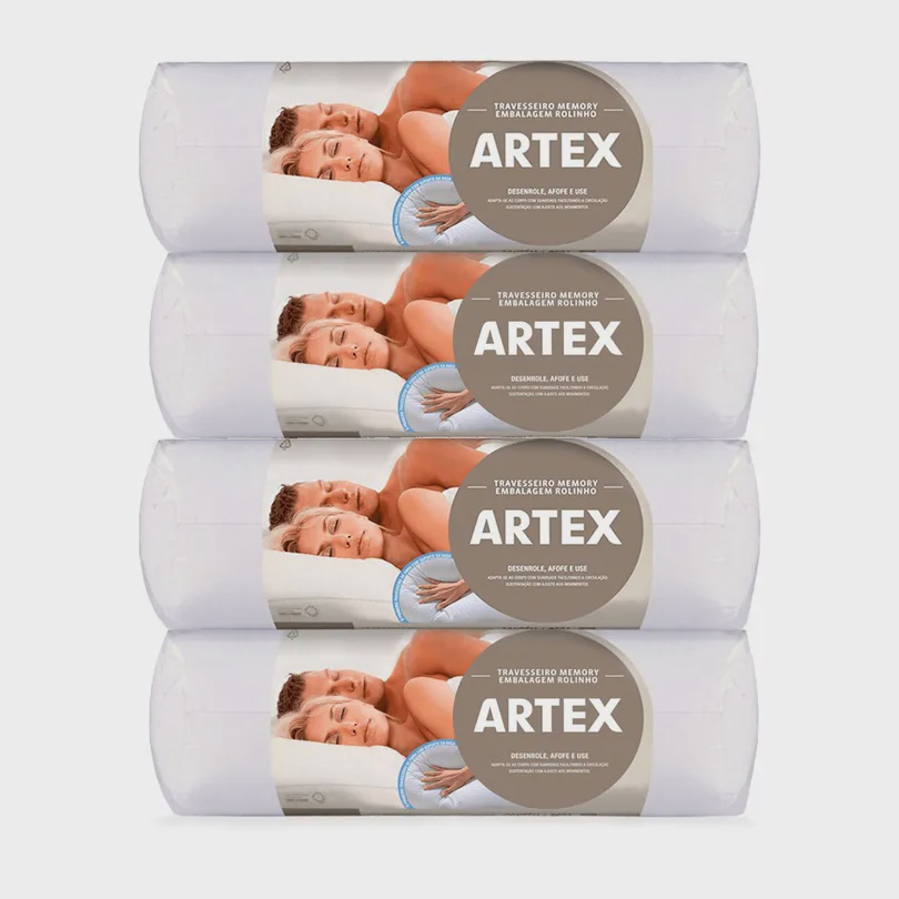 Kit de 4 Travesseiro Sleep Care Memory 300 fios Artex | Submarino