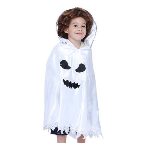 Menino -Acessorios Capa Fantasia Halloween Menino Fantasma Tam P