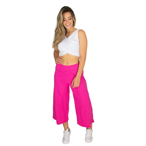 Calça pantacourt best sale rosa pink