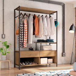 Guarda Roupa Solteiro Closet Barcelona 8571 Preto Demolição é boa?