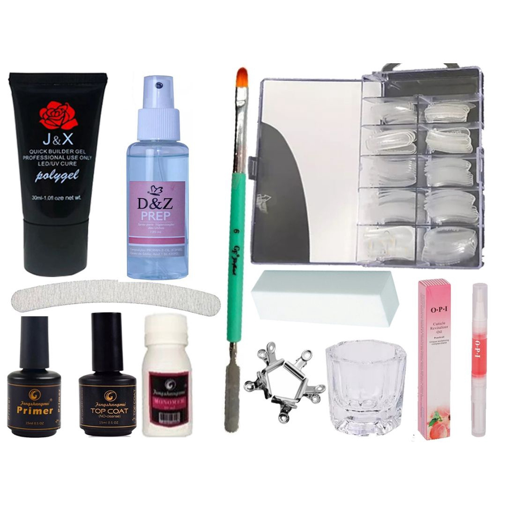 Kit Unhas Gel Poligel Polygel Unhas Molde F Acrilico Submarino