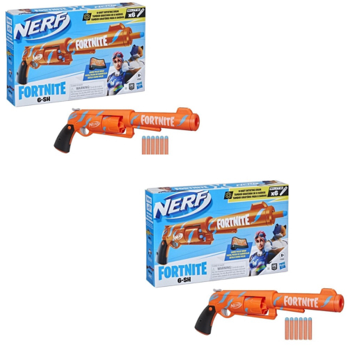 Lançador De Dardos Nerf Fortnite Pistola 6-sh - Hasbro F2684