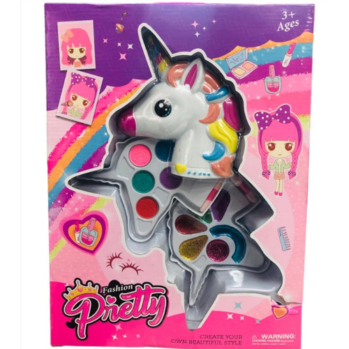 Kit Maquiagem Infantil Completo Com Bolsa Unicornio