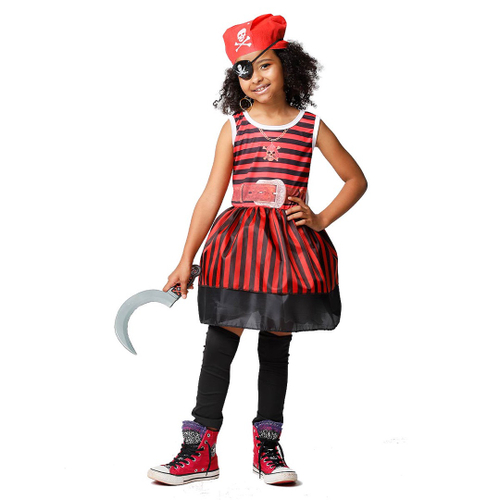 Fantasia Vestido Pirata Feminina Bebê Infantil Carnaval Halloween em  Promoção na Americanas