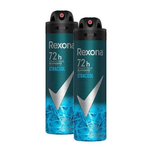 Kit 2 Desodorantes Rexona Men Antitranspirante Aerossol Xtra Cool 150ml