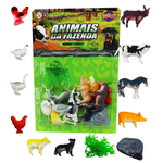 Brinquedo Animais Da Fazenda Miniaturas Coleção Infantil