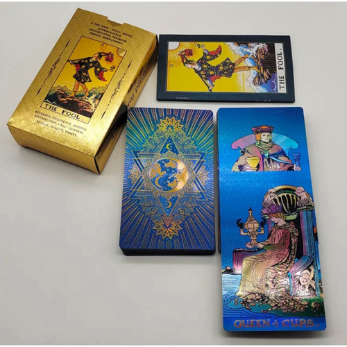 Kit 6 Baralhos Tarot Dourado Oráculo Deck 24 Cartas Atacado