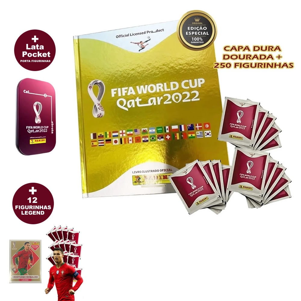 KIT 4 FIGURINHAS LEGEND GOLD COPA DO MUNDO