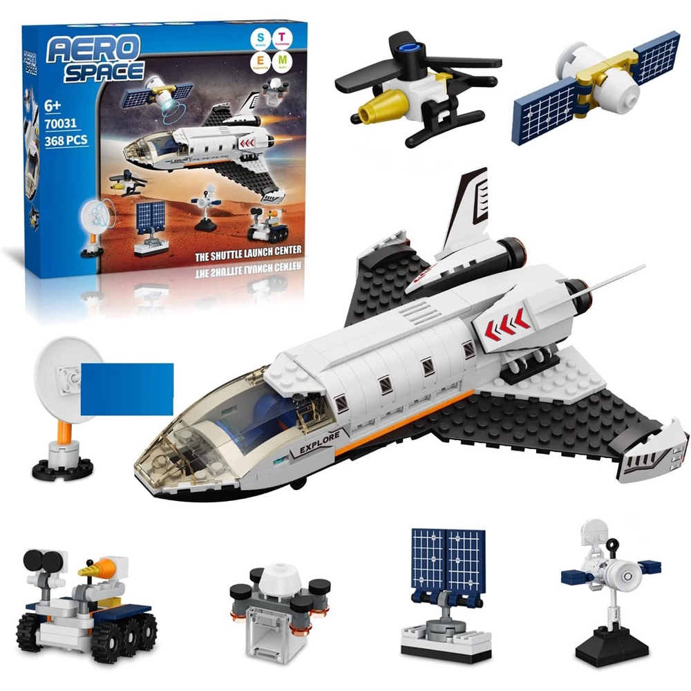 Foguete Nave Espacial Para Montar Parecido c Lego 368 Pcs em Promocao na Americanas