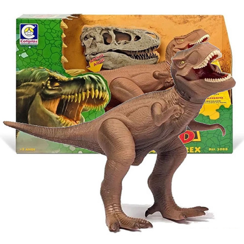 Boneco Dinossauro Tirano Rex World Grande Brinquedo com Som Menino