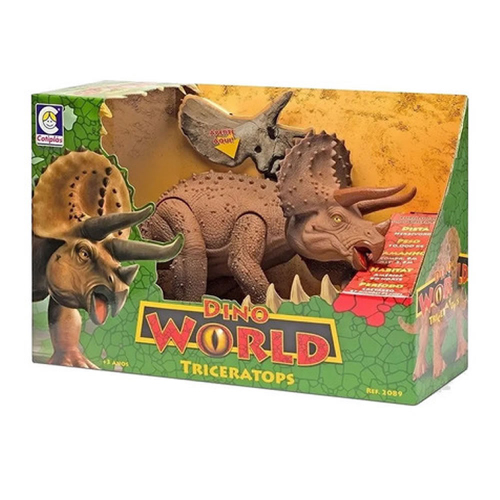 Dinossauro World Triceratops 45cm com Som - Cotiplás