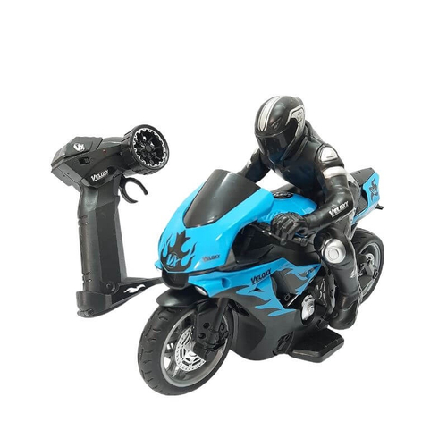 Brinquedo Moto De Controle Remoto Drift Gira 360 Manobras:Azul