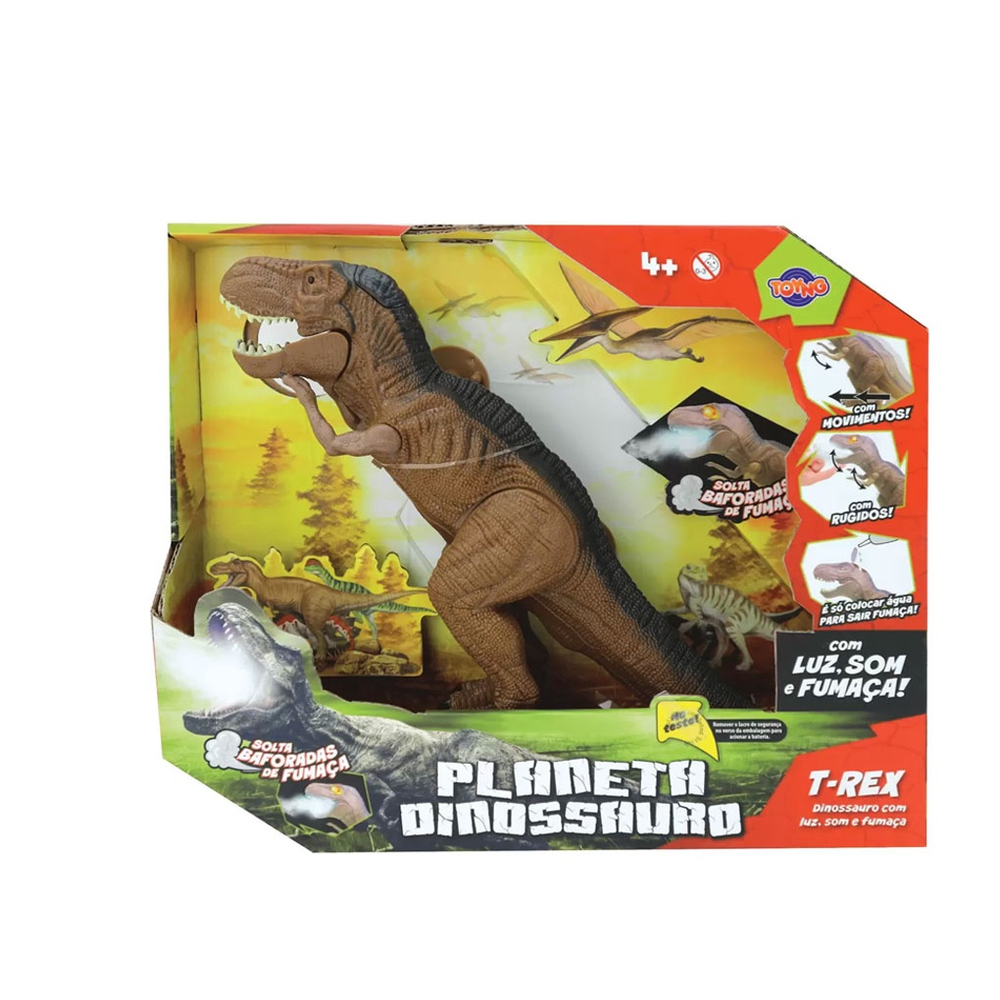 Tiranossauro Rex - Dinossauro - Luz, Som e Fumaça - Toyng - Ref 42492 -  Zambra