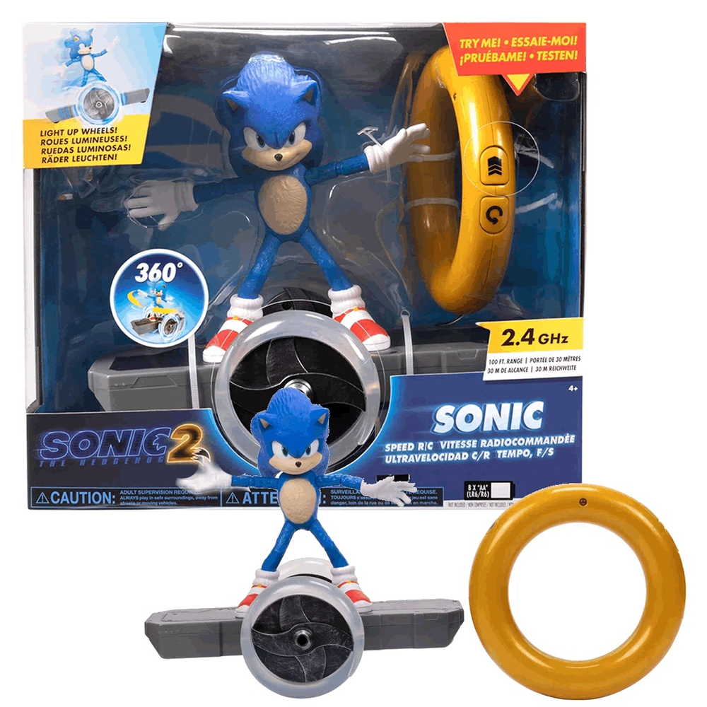 Boneco Sonic The Hedgehog Sonic Com Skate Acessório