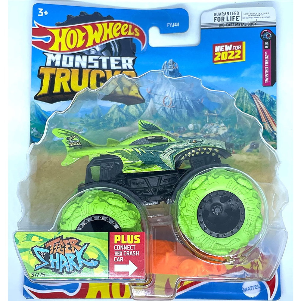 Carrinho Hot Wheels Monster Truck Zebra Shark Caminhonete