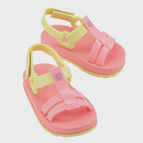 Sandalia Infantil Menina Baby Borracha Bicolor Zaxy 18641