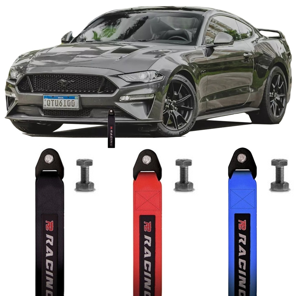Fita Esportiva Cinta Tow Strap Para Reboque Engate Puxar Carro 25cm P2 Racing Preto no Shoptime