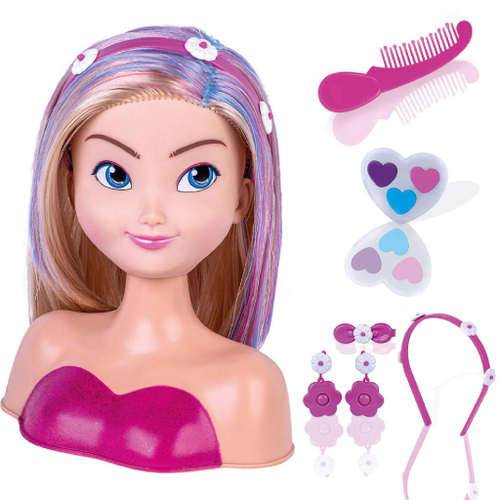 Boneca Busto Nancy Hair Super Toys Fazer Maquiagem em Promoção na Americanas