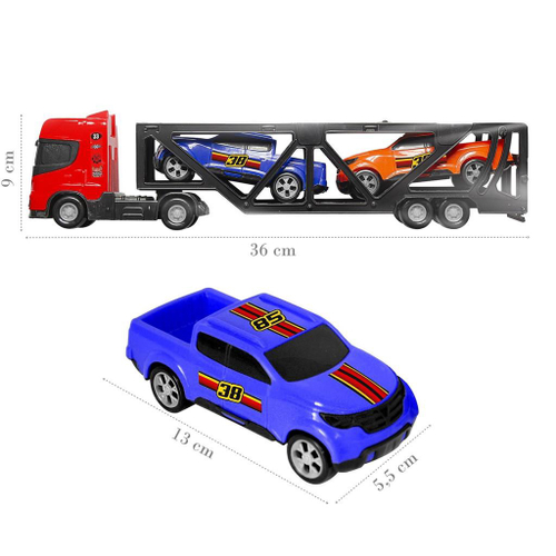 Brinquedo Caminhão Cegonheira Grande Carreta Carros Bs Toys em Promoção na  Americanas