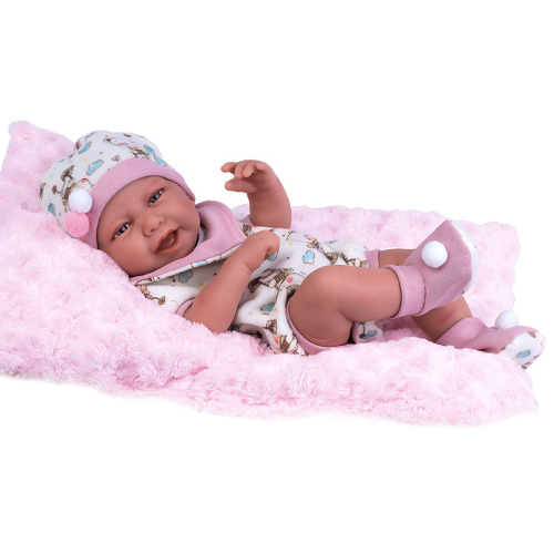 Coleção Ninos - Boneca Bebê Reborn Boca Aberta 50 Cm - Cotiplás 2211