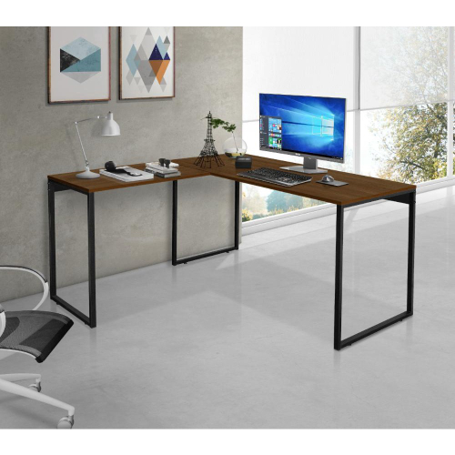 Mesa De Escritório Em L Estilo Industrial Home Office Canto em Promoção na  Americanas