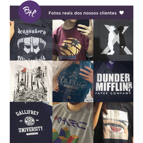 Camiseta Manga Curta Malha Dunder Mifflin Preto