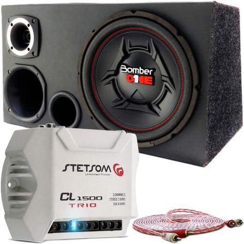 Caixa Trio Residencial Bob Ativa 440W Shutt Beats 12 + MP3 Bluetooth Bivolt  Módulo Varias Cores