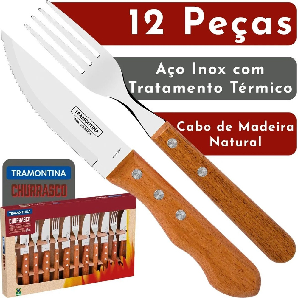 JOGO DE TABUA GARFO E FACA - TRAMONTINA - Grill e Grelhas