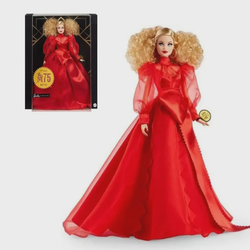 Boneca Barbie gravida vestido vermelho