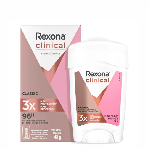 DESODORANTE ANTITRANSPIRANTE CREME REXONA WOMEN CLINICAL CLEAN FRESH 48G -  GTIN/EAN/UPC 10079400110692 - Cadastro de Produto com Tributação e NCM -  Cosmos