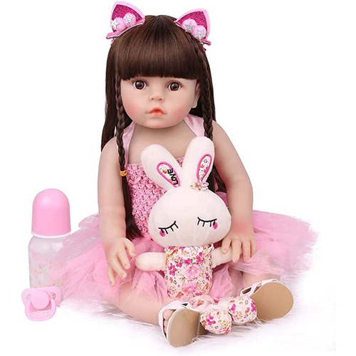 Boneca Bebe Reborn Laura Baby Daylin 18'' 100% vinil - Shiny Toys