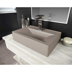 Cuba Pia De Apoio Para Banheiro Toleato Retangular Braga 45 Cm Marmorite Taupe Fosco Menor preço em Cuba Pia De Apoio Para Banheiro Toleato Retangular Braga 45 Cm Marmorite Taupe Fosco