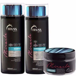 Truss Miracle Kit Shampoo 300ml + Condicionador 300ml + Máscara 180g Menor preço em Truss Miracle Kit Shampoo 300ml + Condicionador 300ml + Máscara 180g