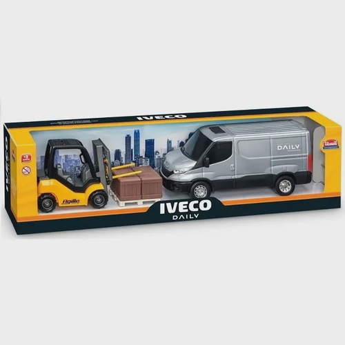 Caminhão De Brinquedo Iveco Hi-hay Com Empilhadeira - Bom Preço Magazine