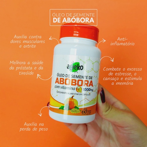 Óleo De Semente De Abobora Com Vitamina E 60 Capsulas - Ayeko Em ...