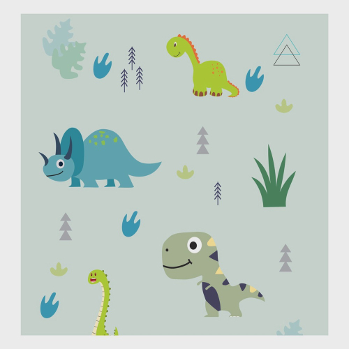 Papel de Parede Adesivo Dinossauro Baby Grande 57x270cm