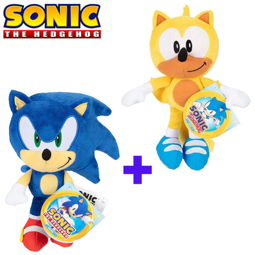 Sonic - Ray - Peluche de 23 cm, Sonic the Hedgehog